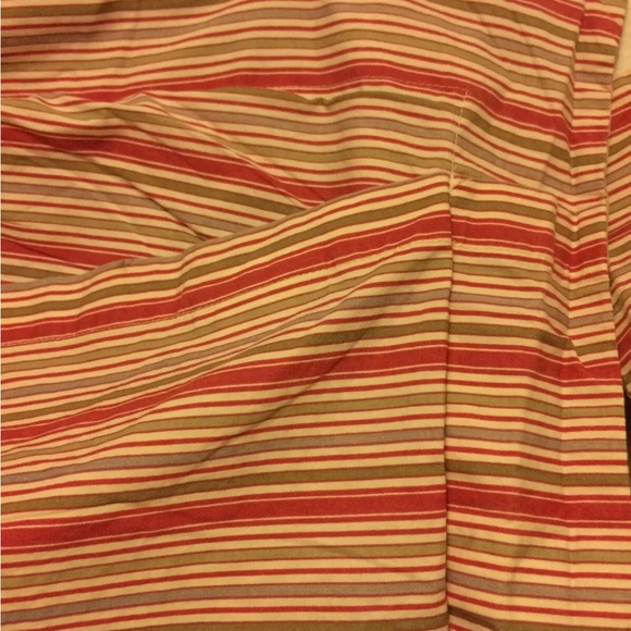 Pottery Barn two sided floral stripe pillow shams standard lot of 2 - Picture 6 of 7